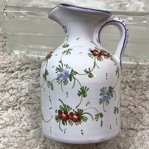 Castelli Faience floral oil pitcher small